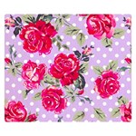 Shabby chic,pink,roses,polka dots Double Sided Flano Blanket (Small)  50 x40  Blanket Back