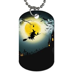 Halloween landscape Dog Tag (One Side)