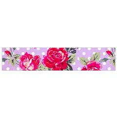 Shabby Chic,pink,roses,polka Dots Flano Scarf (small) by NouveauDesign