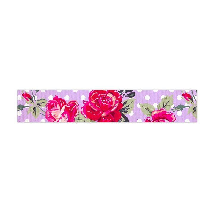 Shabby chic,pink,roses,polka dots Flano Scarf (Mini)