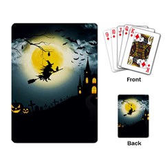 Halloween Landscape Playing Card by Valentinaart