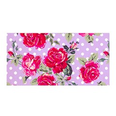 Shabby Chic,pink,roses,polka Dots Satin Wrap by NouveauDesign