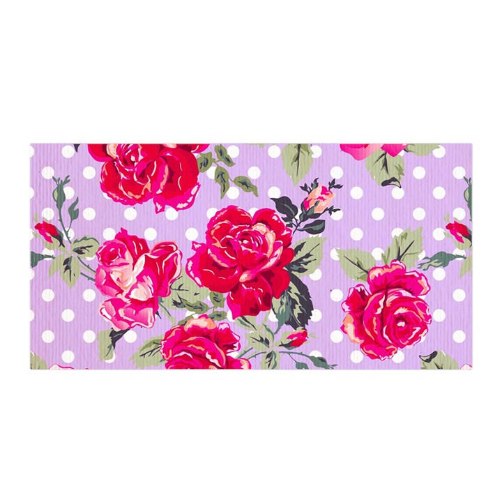 Shabby chic,pink,roses,polka dots Satin Wrap