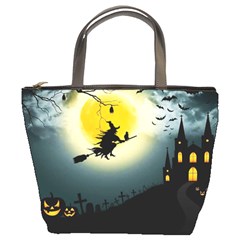 Halloween landscape Bucket Bags