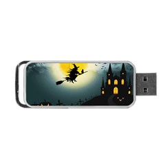 Halloween Landscape Portable Usb Flash (one Side) by Valentinaart