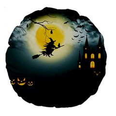 Halloween landscape Large 18  Premium Round Cushions