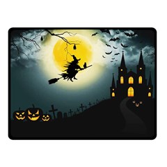 Halloween landscape Double Sided Fleece Blanket (Small) 