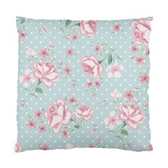 Shabby Chic,pink,roses,polka Dots Standard Cushion Case (one Side) by NouveauDesign