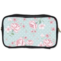 Shabby Chic,pink,roses,polka Dots Toiletries Bags 2-side by NouveauDesign