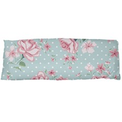 Shabby Chic,pink,roses,polka Dots Body Pillow Case Dakimakura (two Sides) by NouveauDesign