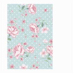 Shabby Chic,pink,roses,polka Dots Small Garden Flag (two Sides) by NouveauDesign