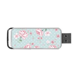 Shabby Chic,pink,roses,polka Dots Portable Usb Flash (one Side) by NouveauDesign