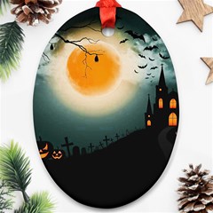 Halloween landscape Ornament (Oval)