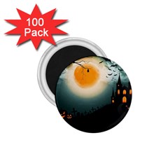 Halloween landscape 1.75  Magnets (100 pack) 