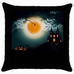 Halloween landscape Throw Pillow Case (Black)