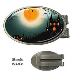 Halloween landscape Money Clips (Oval) 