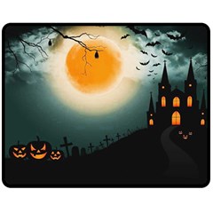 Halloween landscape Fleece Blanket (Medium) 