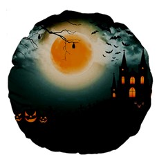 Halloween landscape Large 18  Premium Round Cushions