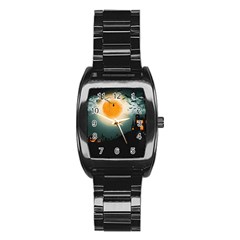 Halloween landscape Stainless Steel Barrel Watch