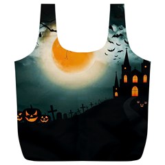 Halloween landscape Full Print Recycle Bags (L) 