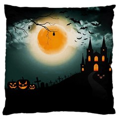 Halloween landscape Large Flano Cushion Case (Two Sides)