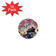 Modern Abstract Painting 1  Mini Buttons (10 Pack)  by NouveauDesign