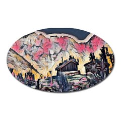 Modern Abstract Painting Oval Magnet by NouveauDesign