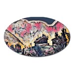 Modern abstract painting Oval Magnet Front