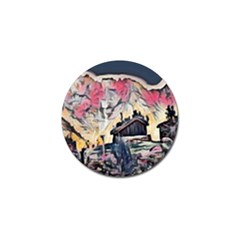 Modern Abstract Painting Golf Ball Marker by NouveauDesign