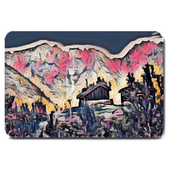 Modern abstract painting Large Doormat 