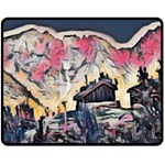 Modern abstract painting Double Sided Fleece Blanket (Medium)  58.8 x47.4  Blanket Front