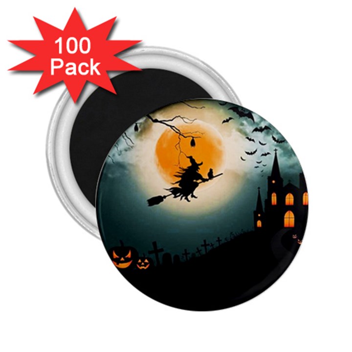 Halloween landscape 2.25  Magnets (100 pack) 