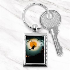 Halloween Landscape Key Chains (rectangle)  by Valentinaart