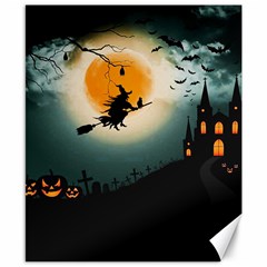 Halloween Landscape Canvas 8  X 10  by Valentinaart