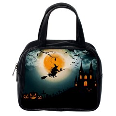 Halloween Landscape Classic Handbags (one Side) by Valentinaart