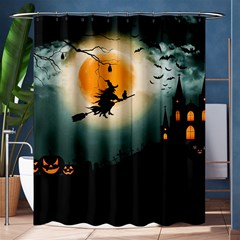 Halloween Landscape Shower Curtain 60  X 72  (medium)  by Valentinaart