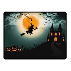 Halloween Landscape Double Sided Fleece Blanket (small)  by Valentinaart