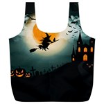 Halloween landscape Full Print Recycle Bags (L)  Front