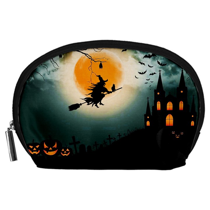 Halloween landscape Accessory Pouches (Large) 