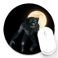 Werewolf Round Mousepads by Valentinaart