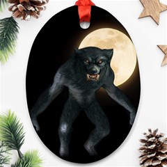 Werewolf Ornament (oval) by Valentinaart