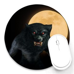 Werewolf Round Mousepads by Valentinaart