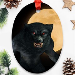 Werewolf Ornament (oval) by Valentinaart