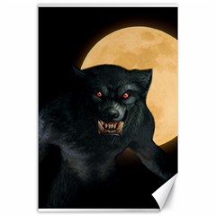 Werewolf Canvas 24  X 36  by Valentinaart