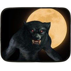 Werewolf Double Sided Fleece Blanket (mini)  by Valentinaart