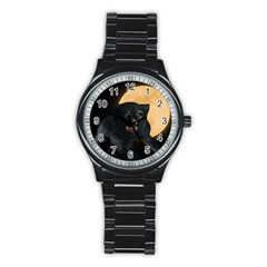 Werewolf Stainless Steel Round Watch by Valentinaart