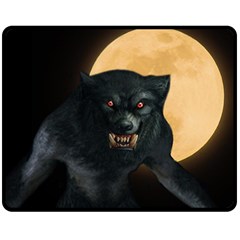 Werewolf Double Sided Fleece Blanket (medium)  by Valentinaart