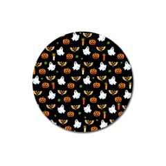 Halloween Pattern Magnet 3  (round) by Valentinaart