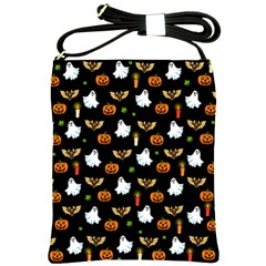 Halloween Pattern Shoulder Sling Bags by Valentinaart