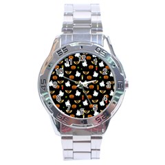 Halloween Pattern Stainless Steel Analogue Watch by Valentinaart